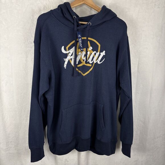 Ariat Sweater Womens Size XL Blue Casual Pullover Hoodie Sweatshirt NWT - Picture 1 of 6